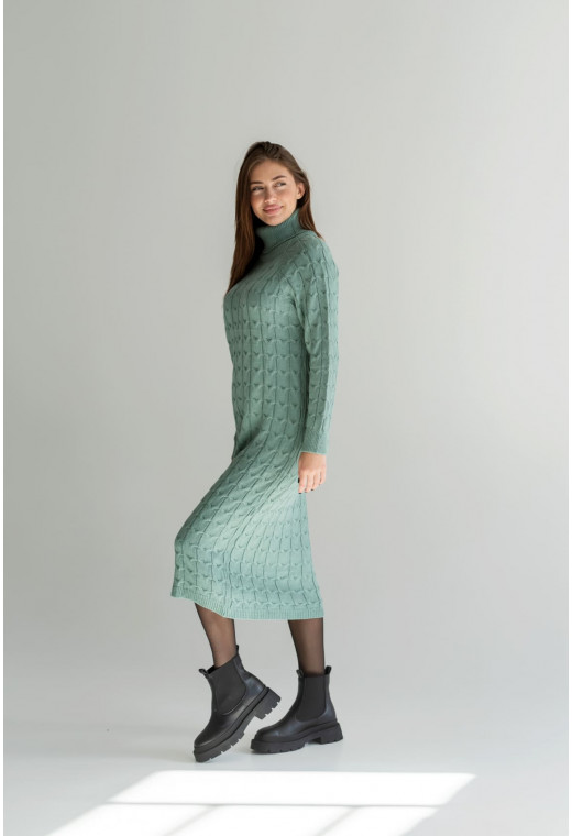 Оливкова сукня міді косичка — 950975. Maritel. Зображення 2 Оливкова сукня міді косичка — 950975. Maritel. Зображення 2