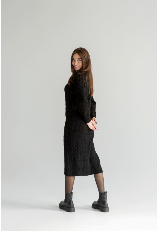 Чорна сукня міді косичка — 569161. Maritel. Зображення 2 Чорна сукня міді косичка — 569161. Maritel. Зображення 2