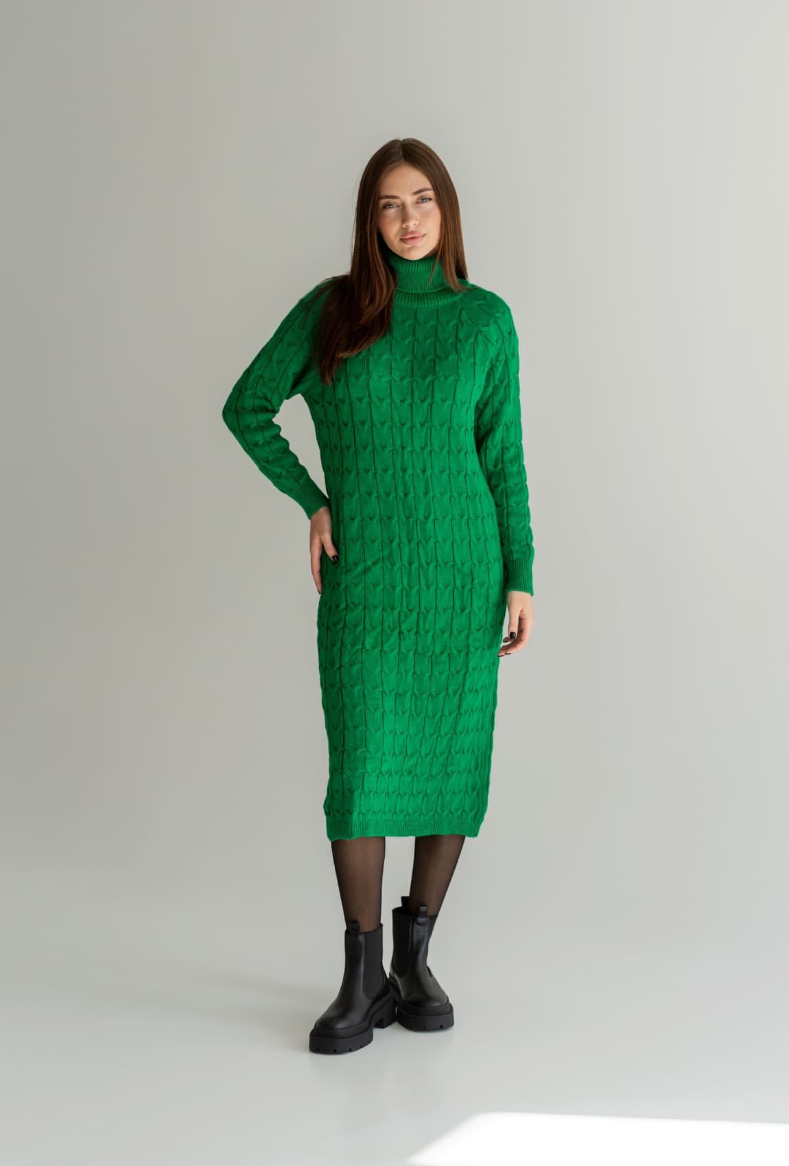 Зелена сукня міді косичка  —  612785. Maritel