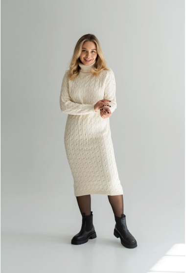 Сукня міді косичка молоко. Maritel. Зображення 11