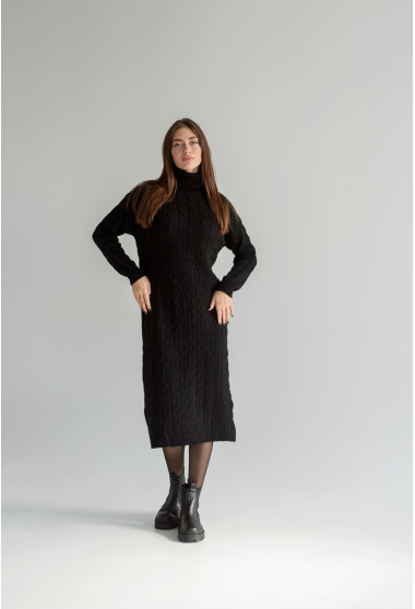 Чорна сукня міді косичка . Maritel. Зображення 12