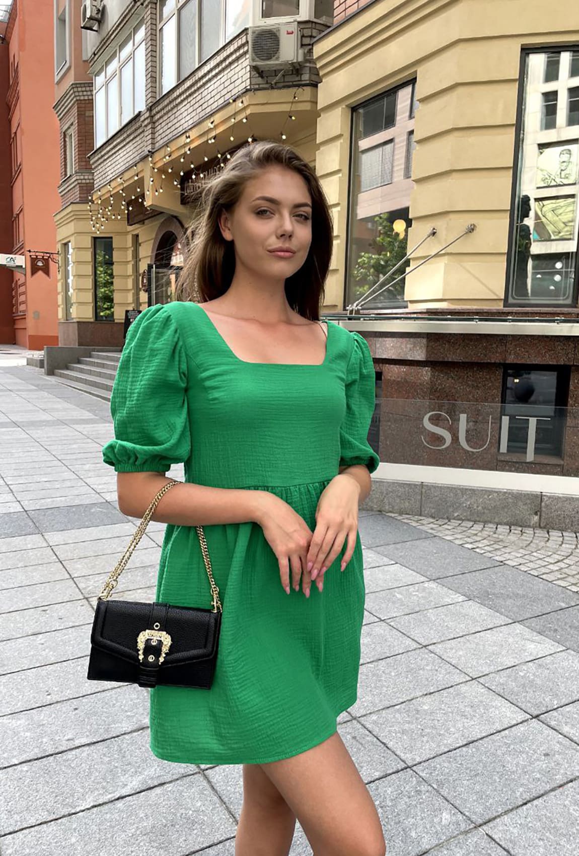 Зелена сукня муслін на блискавці  —  956145. Maritel