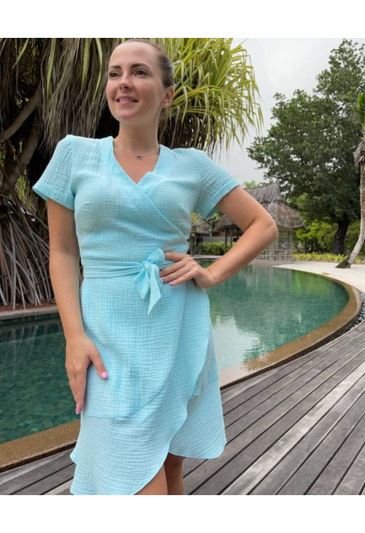 Бірюзова сукня муслін — 363272. Maritel. Зображення 1 Бірюзова сукня муслін — 363272. Maritel. Зображення 1