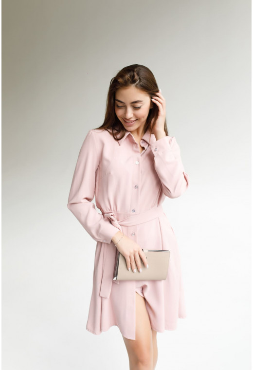 Розовое платье-рубашка — 227857. Maritel. Изображенние 2 Розовое платье-рубашка — 227857. Maritel. Изображенние 2