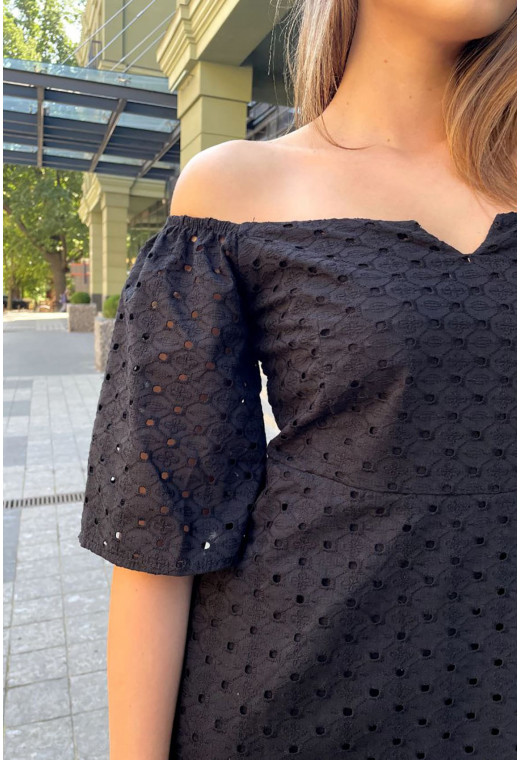 Черное платье прошва длинное с крылышками —  210099. Maritel. Изображенние 1 Черное платье прошва длинное с крылышками —  210099. Maritel. Изображенние 1