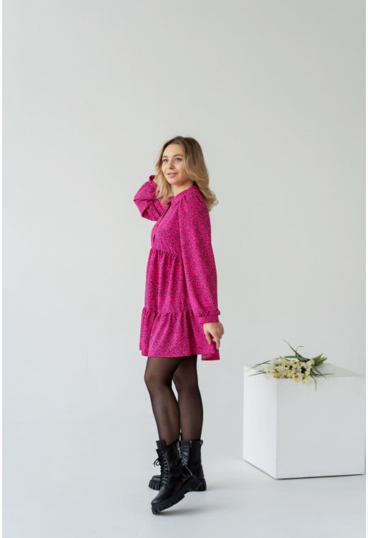 Рожева сукня рюш софт — 297400. Maritel. Зображення 2 Рожева сукня рюш софт — 297400. Maritel. Зображення 2