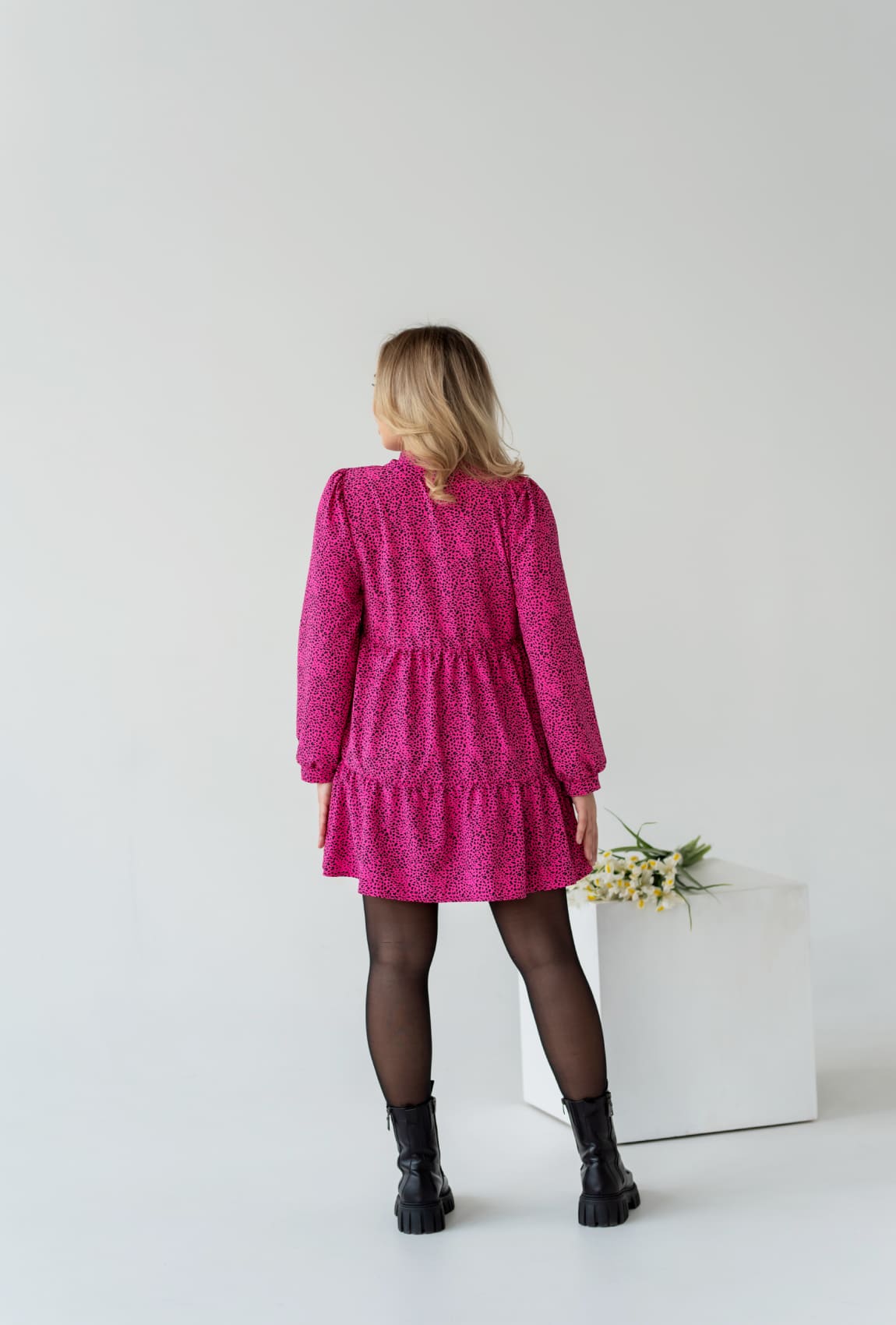 Рожева сукня рюш софт —  297400. Maritel. Зображення 1