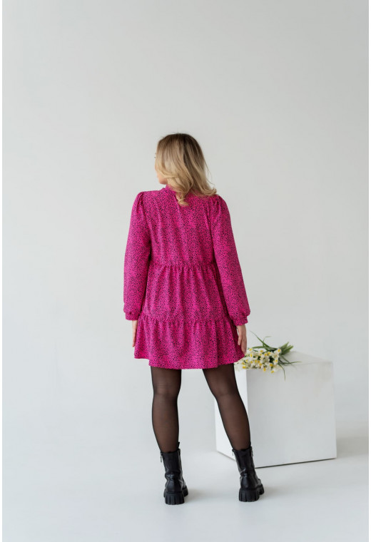 Рожева сукня рюш софт — 297400. Maritel. Зображення 1 Рожева сукня рюш софт — 297400. Maritel. Зображення 1