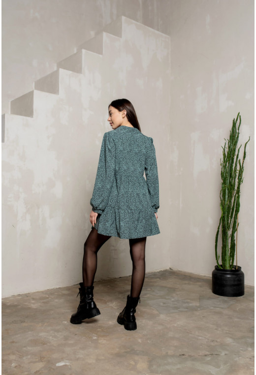 Оливкова сукня рюш софт — 802859. Maritel. Зображення 1 Оливкова сукня рюш софт — 802859. Maritel. Зображення 1