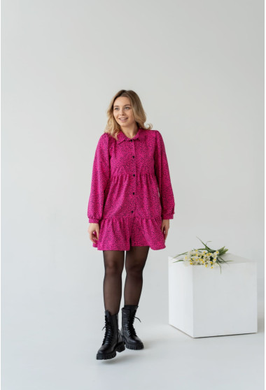 Рожева сукня рюш софт. Maritel. Зображення 4