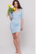 Голубое платье чулок с вырезом — 641688. Maritel Голубое платье чулок с вырезом — 641688. Maritel