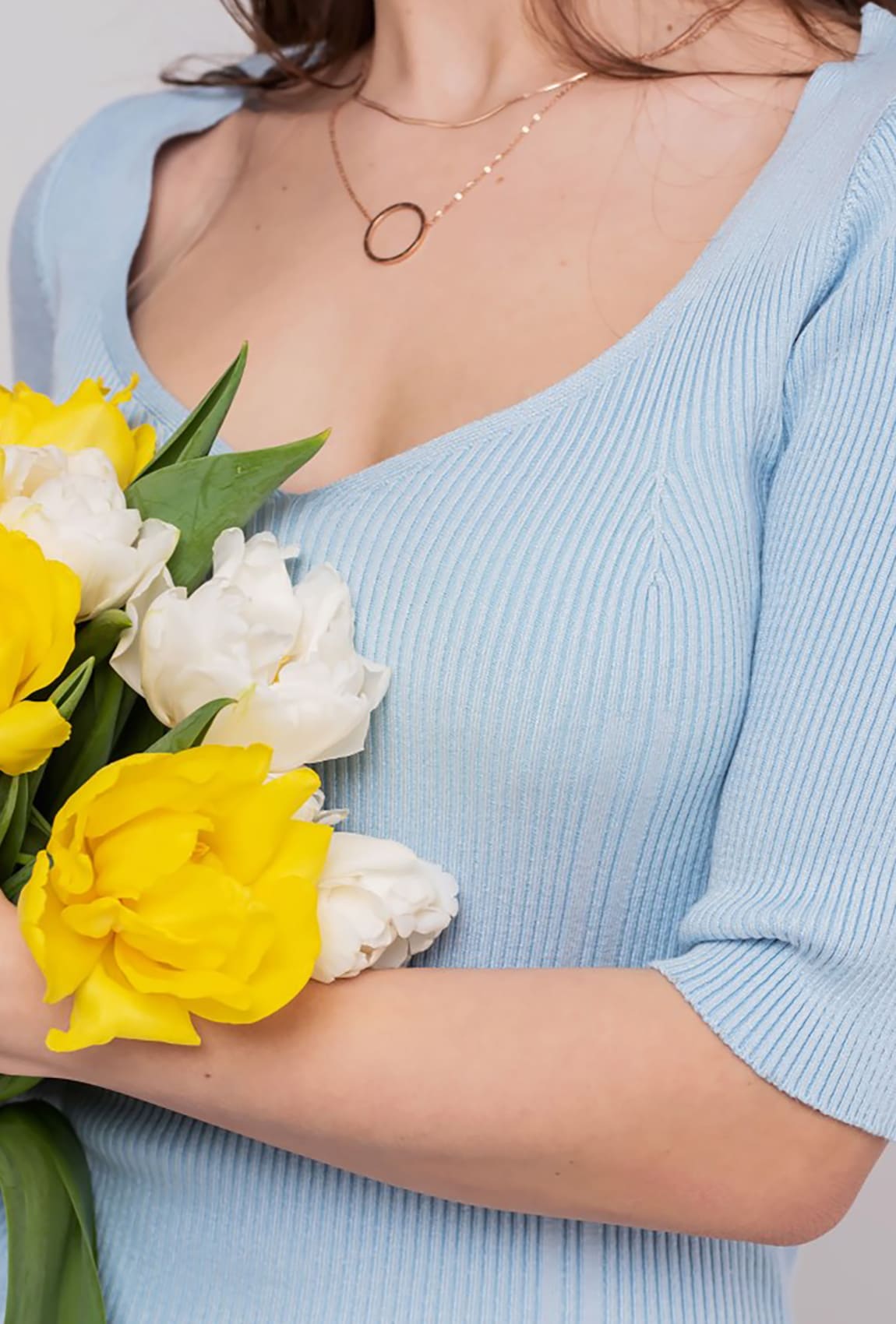 Голубое платье чулок с вырезом — 641688. Maritel. Изображенние 1 Голубое платье чулок с вырезом — 641688. Maritel. Изображенние 1