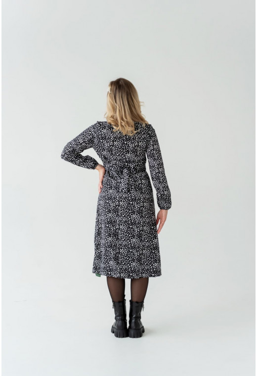 Черное платье софт в принт — 662775. Maritel. Изображенние 2 Черное платье софт в принт — 662775. Maritel. Изображенние 2