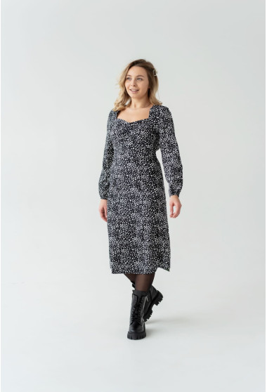 Чорна сукня софт в принт. Maritel. Зображення 8