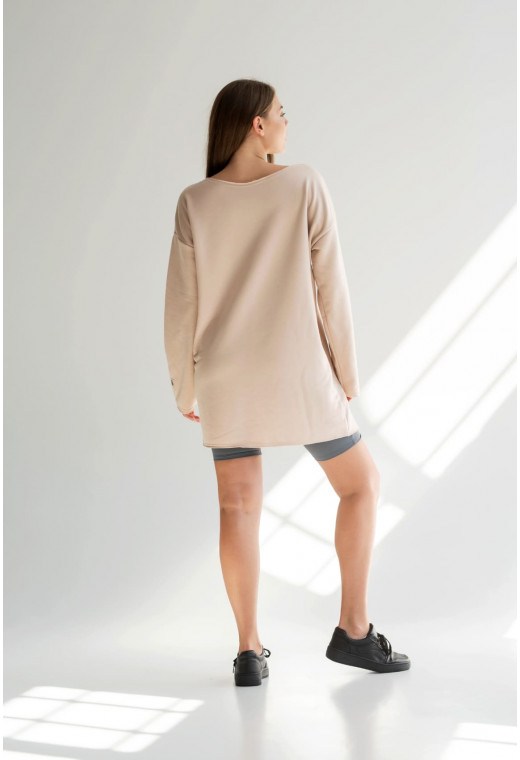 Бежевое опротивное платье — 765434. Maritel. Изображенние 1 Бежевое опротивное платье — 765434. Maritel. Изображенние 1