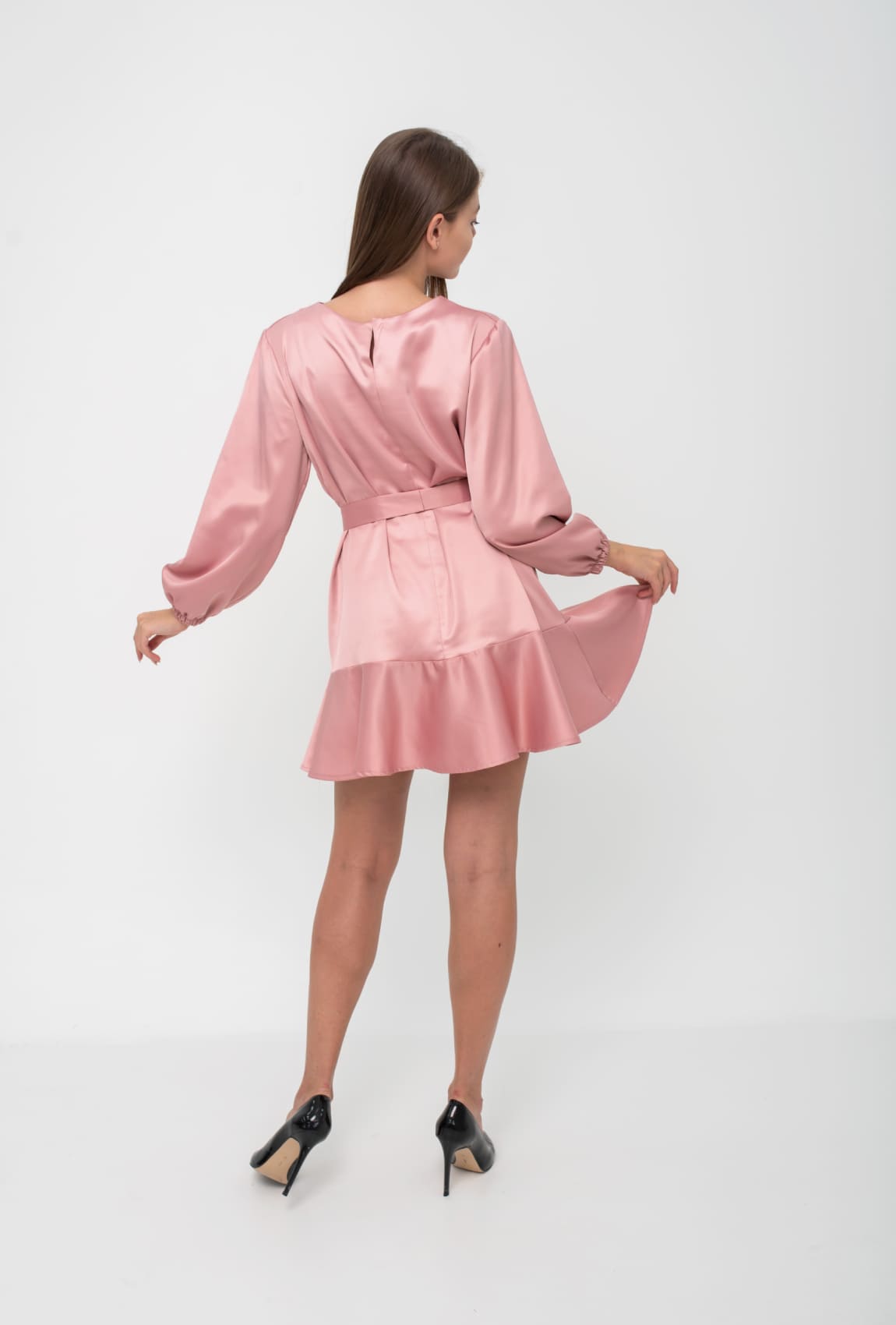 Пудрова сукня волан  —  252271. Maritel. Зображення 2