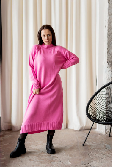 Рожева в'язана сукня. Maritel. Зображення 10