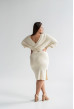 Платье вязаное с V вырезом Молоко — 891160. Maritel. Изображенние 1 Платье вязаное с V вырезом Молоко — 891160. Maritel. Изображенние 1