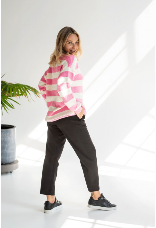 Рожевий светр поло в широку полоску — 822682. Maritel. Зображення 2 Рожевий светр поло в широку полоску — 822682. Maritel. Зображення 2