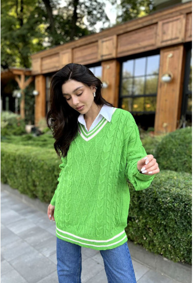 Салатовий пуловер. Maritel. Зображення 8