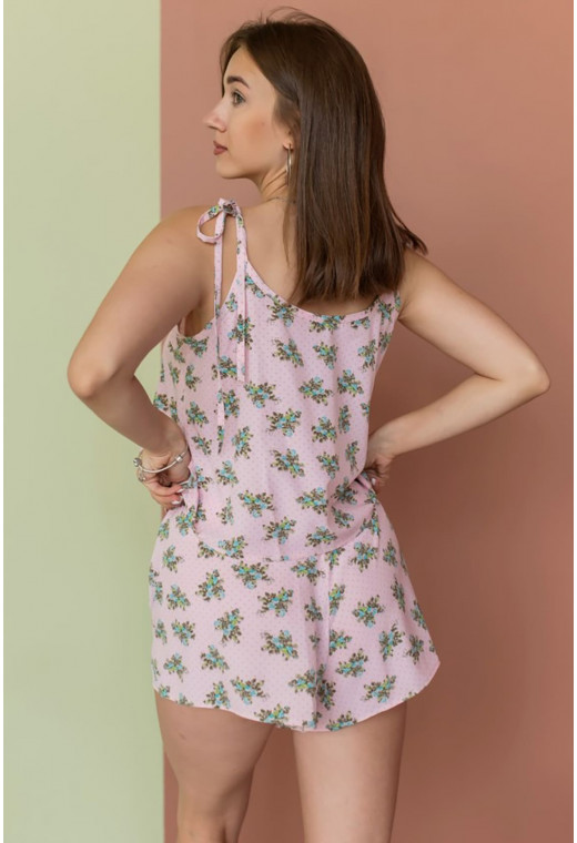 Рожева піжама софт у квіточку — 604009. Maritel. Зображення 1 Рожева піжама софт у квіточку — 604009. Maritel. Зображення 1