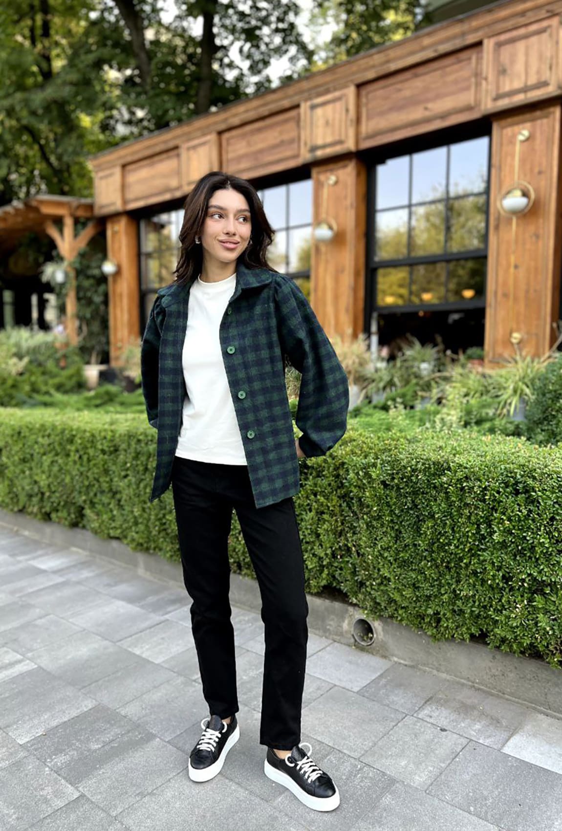 Зеленая теплая рубашка в клетку — 844909. Maritel Зеленая теплая рубашка в клетку — 844909. Maritel