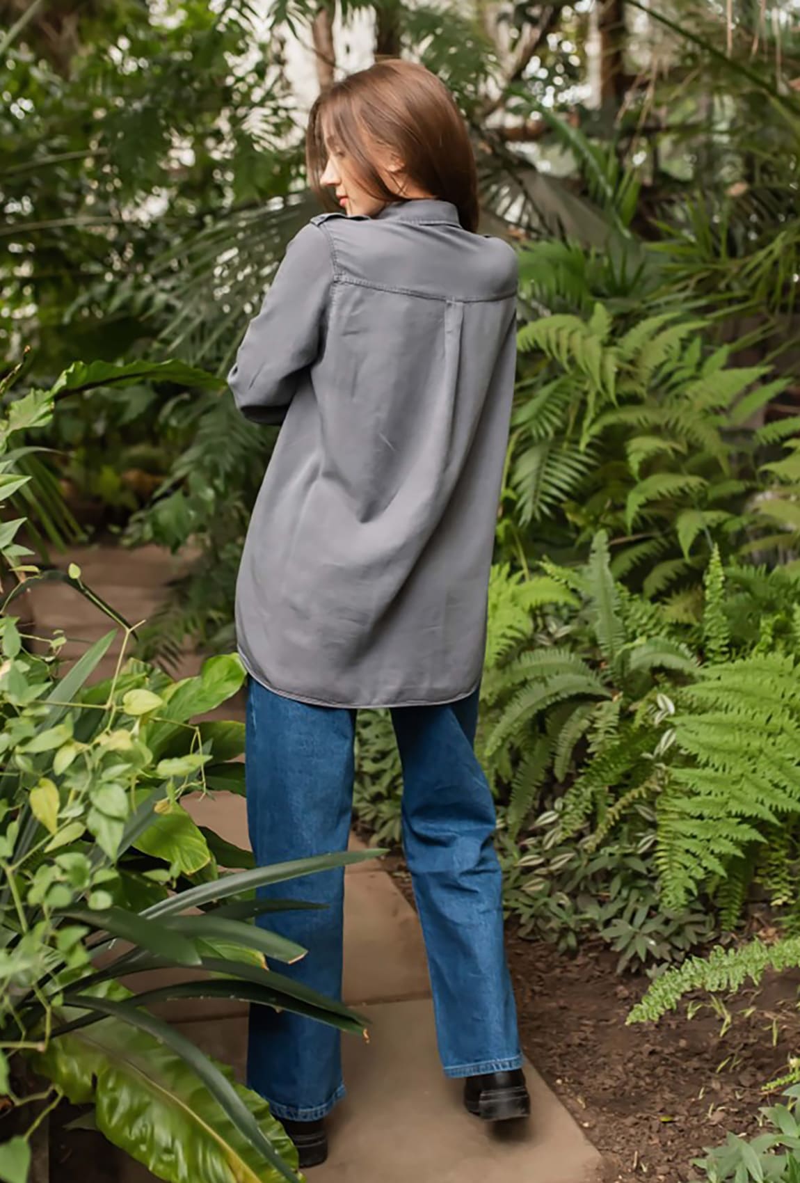 Серая котоновая рубашка — 808499. Maritel. Изображенние 2 Серая котоновая рубашка — 808499. Maritel. Изображенние 2