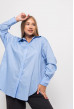 Голубая котоновая рубашка удлиненная — 909268. Maritel Голубая котоновая рубашка удлиненная — 909268. Maritel