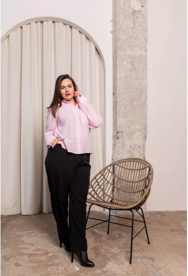 Рожева котонова сорочка вкорочена . Maritel. Зображення 10