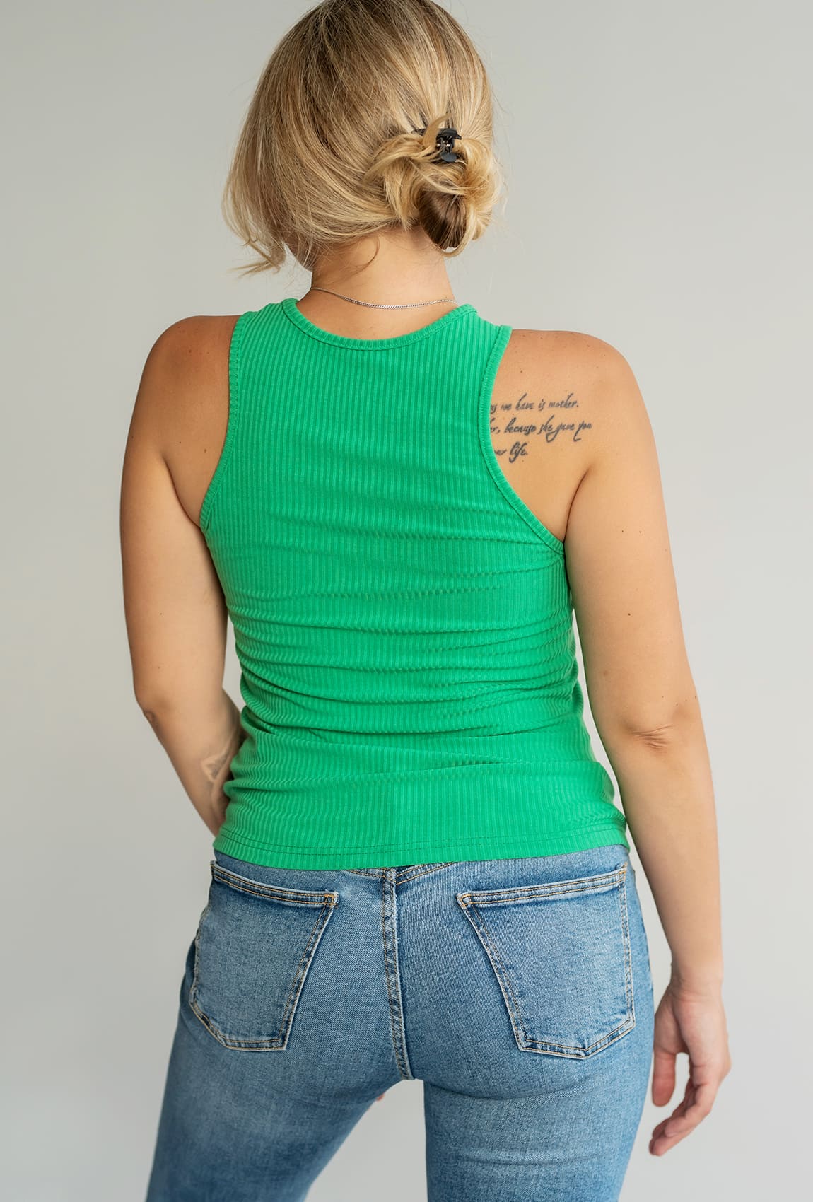 Зеленая майка в рубчик —  221586. Maritel. Изображенние 1