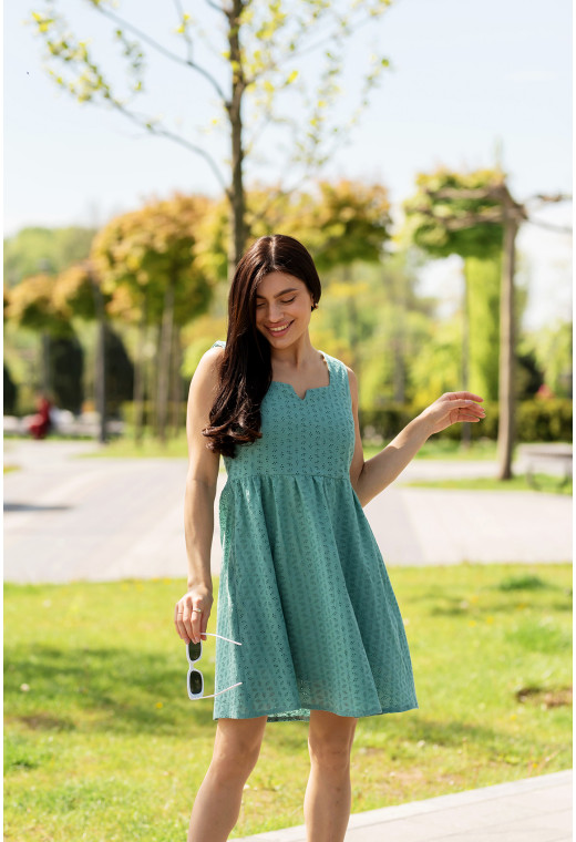 Оливковий сарафан прошва короткий. Maritel. Зображення 1 Оливковий сарафан прошва короткий. Maritel. Зображення 1