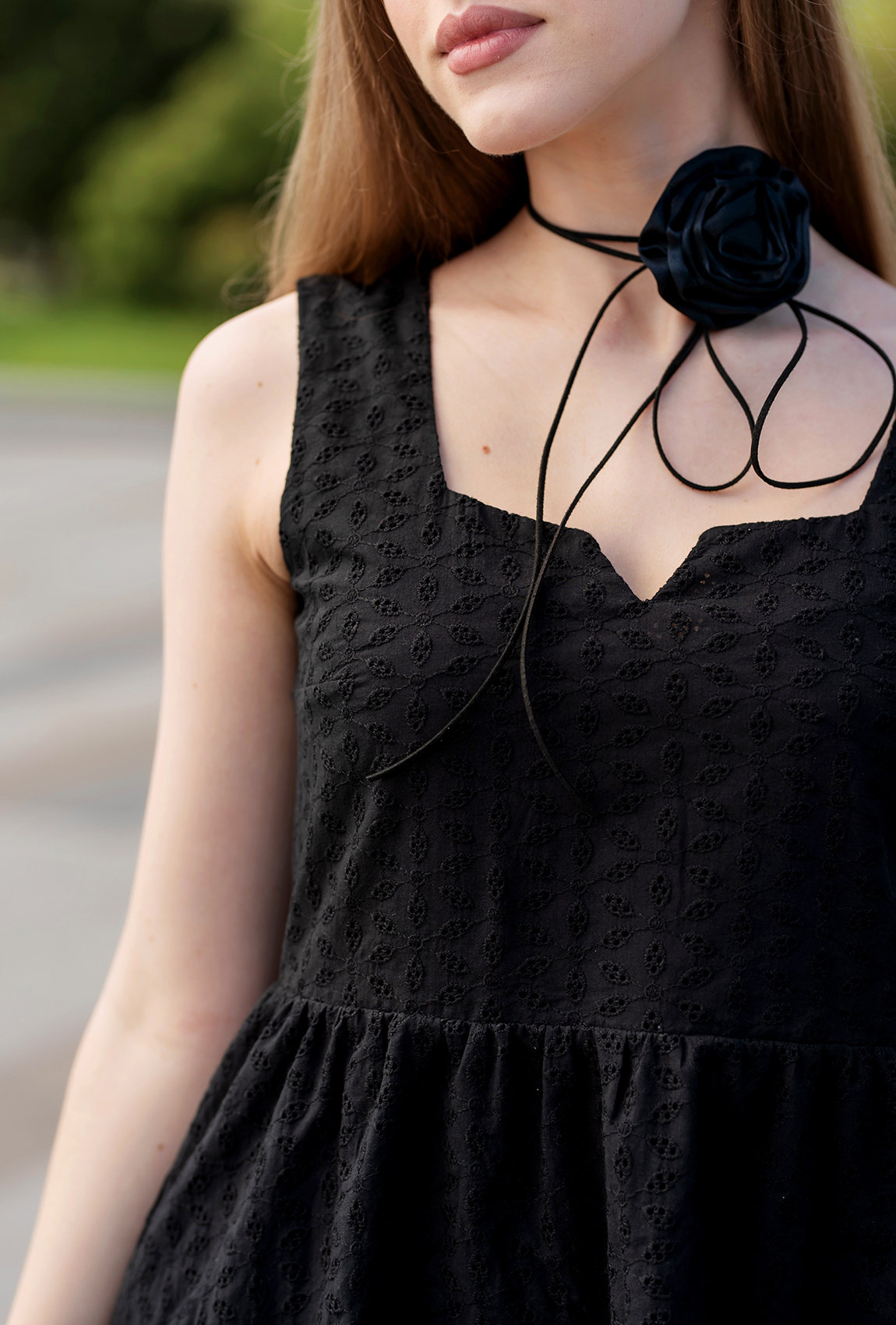 Черный сарафан прошва короткий —  288794. Maritel. Изображенние 2