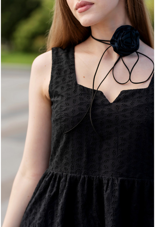 Чорний сарафан прошва короткий. Maritel. Зображення 2 Чорний сарафан прошва короткий. Maritel. Зображення 2