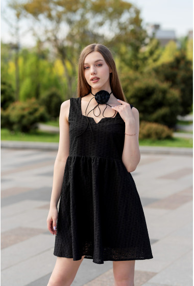 Чорний сарафан прошва короткий. Maritel. Зображення 6