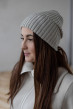 Бежева шапка в'язана в рубчик — 515993. Maritel. Зображення 1 Бежева шапка в'язана в рубчик — 515993. Maritel. Зображення 1