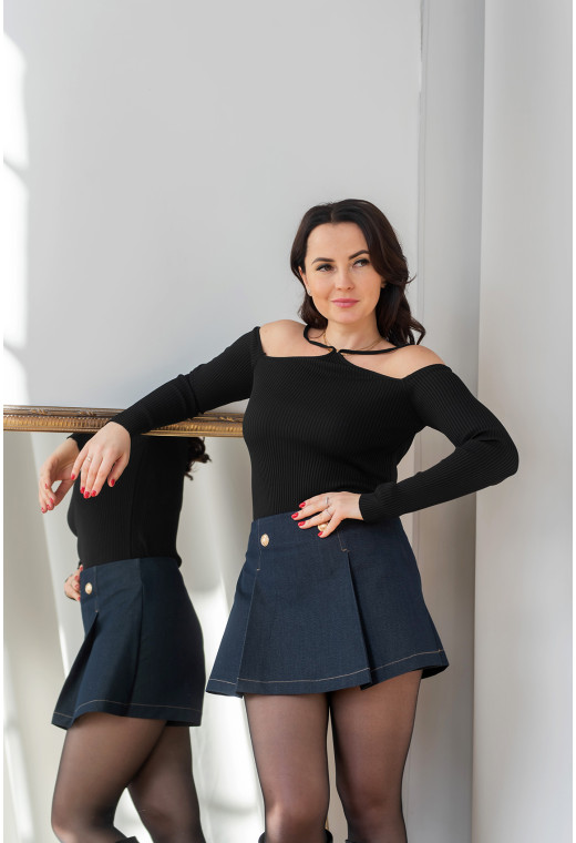 Сині шорти спідниця — 167107. Maritel. Зображення 1 Сині шорти спідниця — 167107. Maritel. Зображення 1