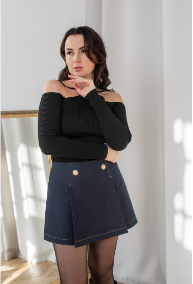 Синие шорты юбка. Maritel. Изображенние 4