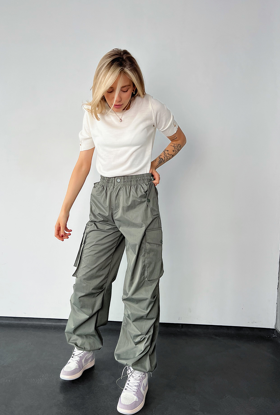 Штани карго парашут хакі — 510739. Maritel. Зображення 2 Штани карго парашут хакі — 510739. Maritel. Зображення 2