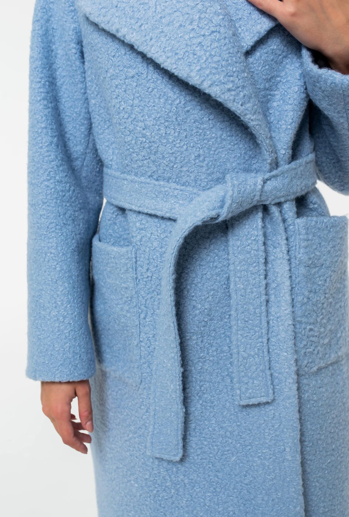 Довга блакитна шуба баранчик — 413701. Maritel. Зображення 2 Довга блакитна шуба баранчик — 413701. Maritel. Зображення 2