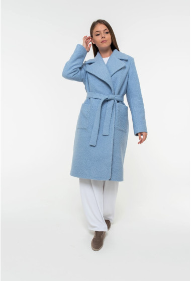 Довга блакитна шуба баранчик. Maritel. Зображення 10