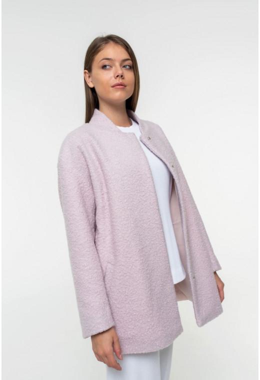 Вкорочена пудрова шуба баранчик — 471571. Maritel. Зображення 2 Вкорочена пудрова шуба баранчик — 471571. Maritel. Зображення 2