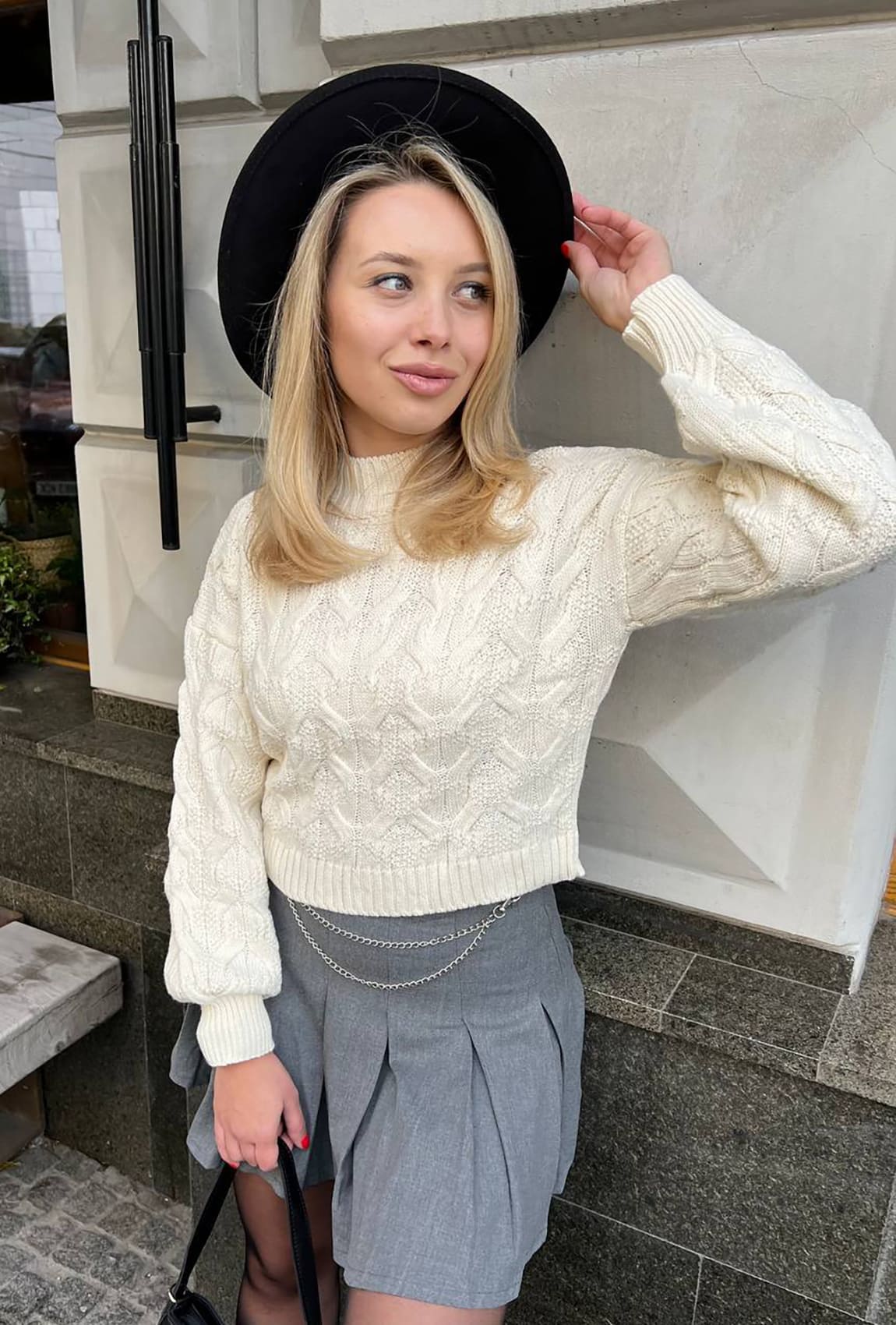 Сіра спідниця з ланцюжком — 581273. Maritel. Зображення 2 Сіра спідниця з ланцюжком — 581273. Maritel. Зображення 2