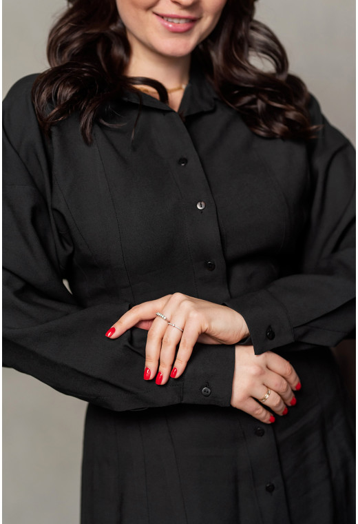 Платье на пуговицах Черное — 551182. Maritel. Изображенние 3 Платье на пуговицах Черное — 551182. Maritel. Изображенние 3