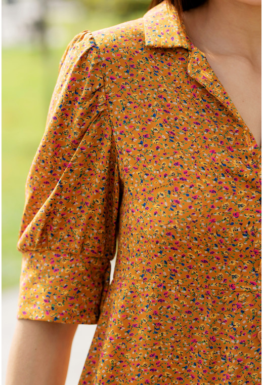 Жовта сукня штапель — 122006. Maritel. Зображення 2 Жовта сукня штапель — 122006. Maritel. Зображення 2