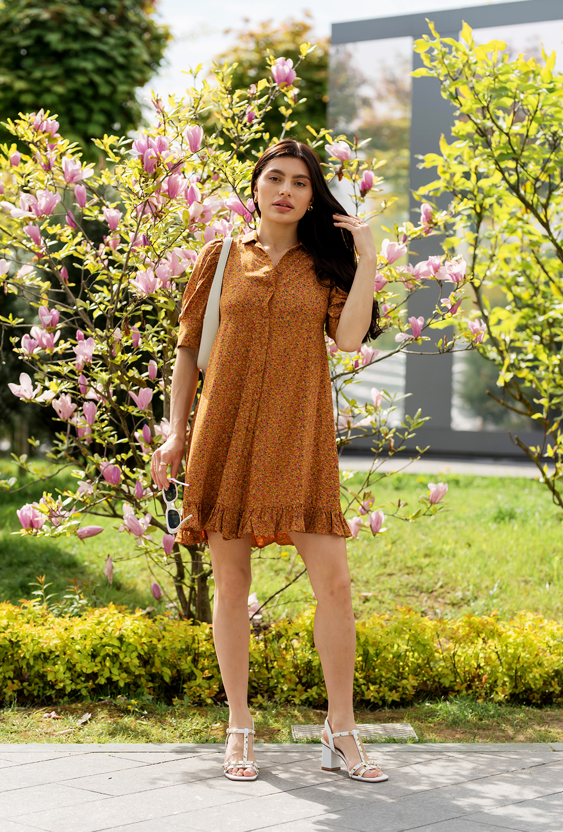 Желтое платье штапель  —  122006. Maritel Желтое платье штапель  —  122006. Maritel