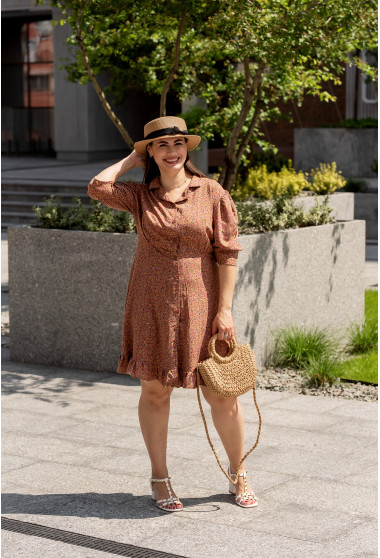 Коричневое платье штапель . Maritel. Изображенние 2