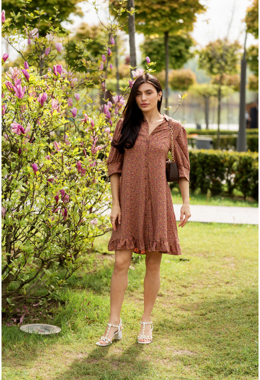 Коричнева сукня штапель —  116911. Maritel. Зображення 4 Коричнева сукня штапель —  116911. Maritel. Зображення 4