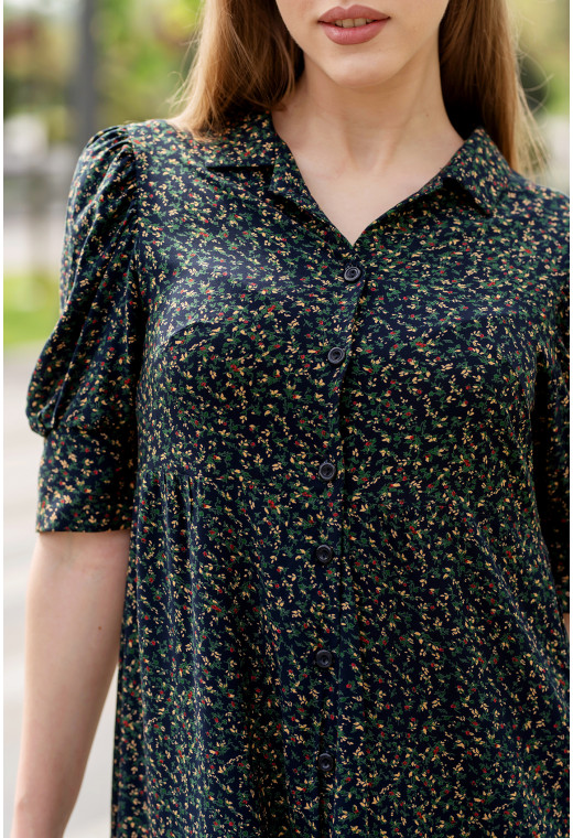 Синя сукня штапель — 485814. Maritel. Зображення 3 Синя сукня штапель — 485814. Maritel. Зображення 3