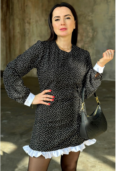 Чорна сукня софт  в білу крапку. Maritel. Зображення 5