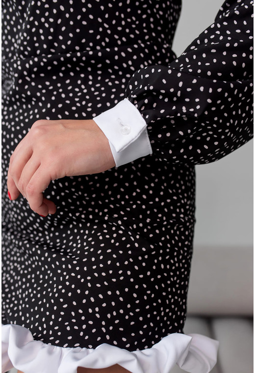 Чорна сукня софт в білу крапку. Maritel. Зображення 3 Чорна сукня софт в білу крапку. Maritel. Зображення 3
